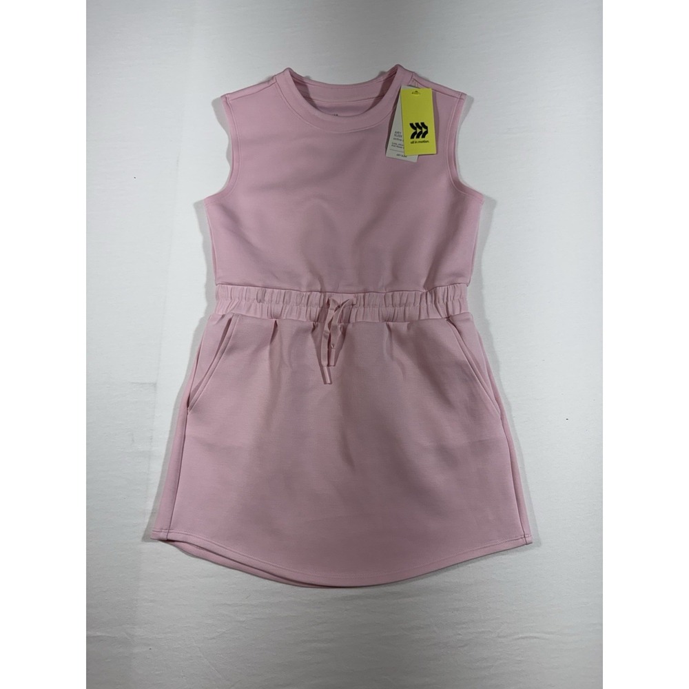 All In Motion Girls Airy Sleek Active Dress Light Pink Sleeveless Medium 8